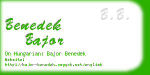 benedek bajor business card